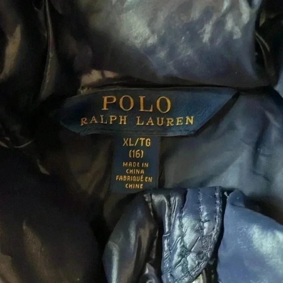Polo Ralph Lauren Youth(14-16) Blue Down Jacket,EUC - Picture 2 of 5